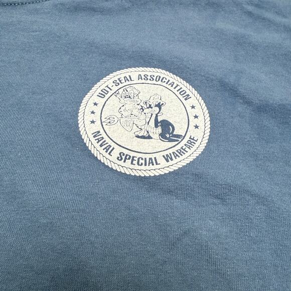 U.S. Navy SEAL Museum In Case of War Break Glass T-Shirt Blue Large - Picture 4 of 7